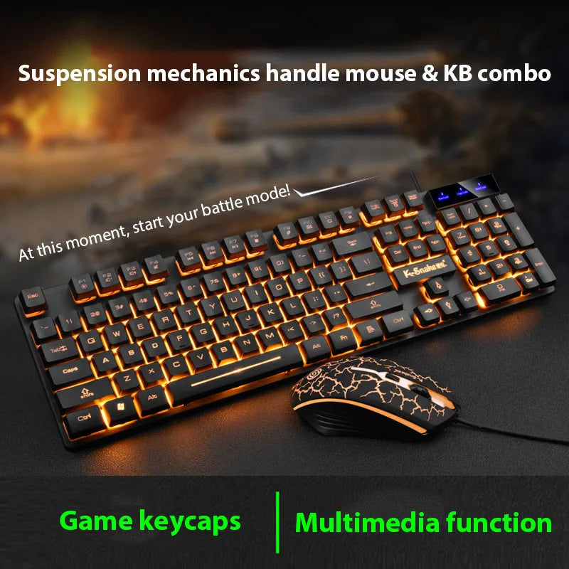 Luminous Waterproof Gaming Keyboard & Mouse Set