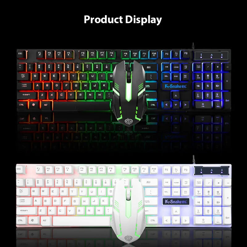 Luminous Waterproof Gaming Keyboard & Mouse Set